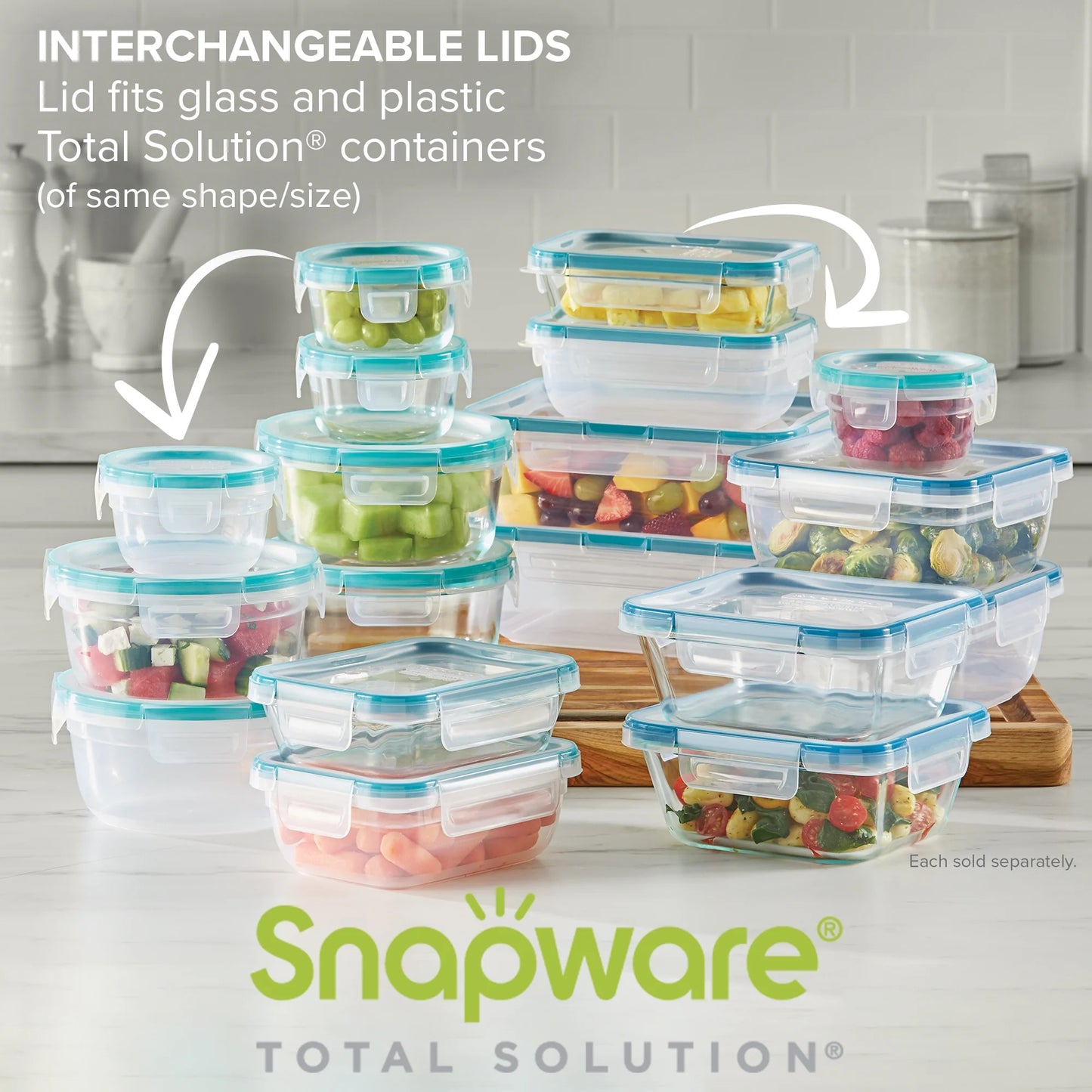 2-Cup Total Solution Rectangle Food Storage Container, Glass